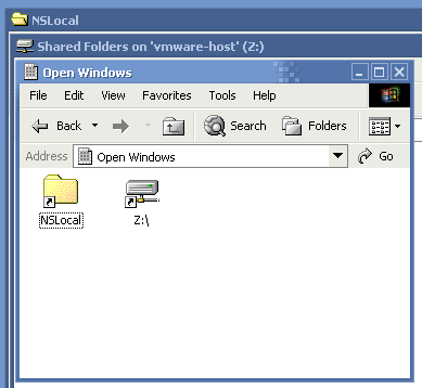 Windows XP, opened Explorer windows